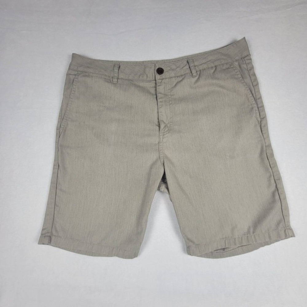 Katin‎ Chino Shorts Men's Sz 36x8 Beige Polyester Cotton Lightweight